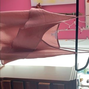 Pink silk top
